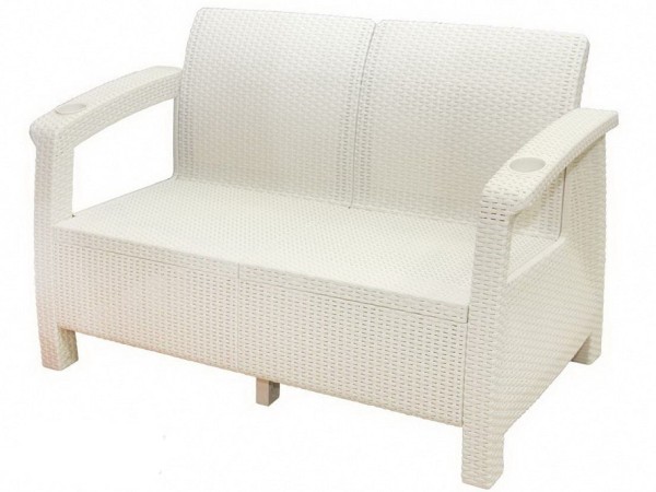 Двухместный диван Yalta Sofa Seаt белый купить в Уссурийске