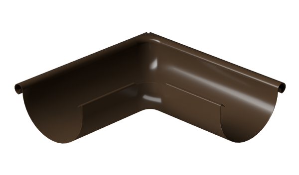 Угол внешний 90° D125 Döcke STAL PREMIUM Каштан, (RAL 8017) купить в Уссурийске