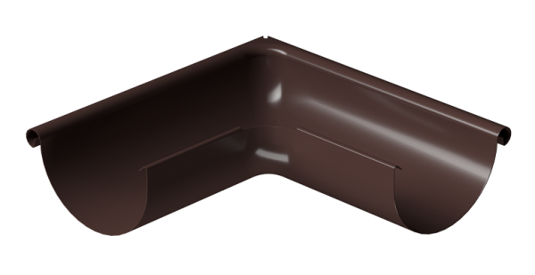 Угол внешний 90° D125 Döcke STAL PREMIUM Шоколад, (RAL 8019) купить в Уссурийске