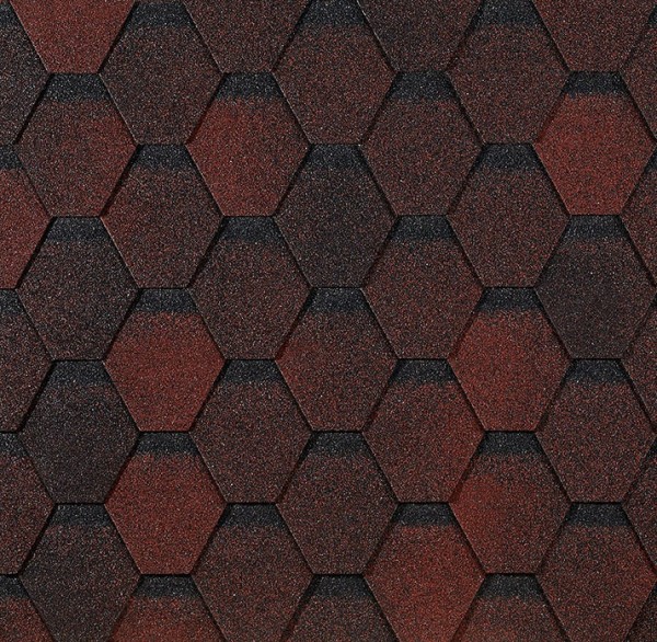 Гибкая черепица EURASIA Docke, Коллекция ШЕСТИГРАННИК Красный купить в Уссурийске