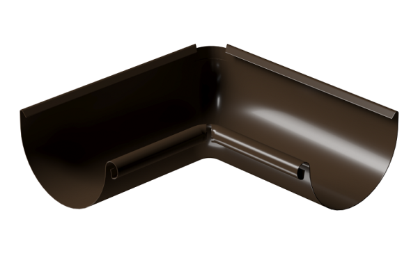 Угол внутренний 90° D125 Döcke STAL PREMIUM Каштан, (RAL 8017) купить в Уссурийске