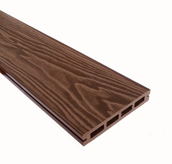 Террасная доска из ДПК Terrapol Смарт 3D Пустотелая с пазом Орех Милано купить в Уссурийске