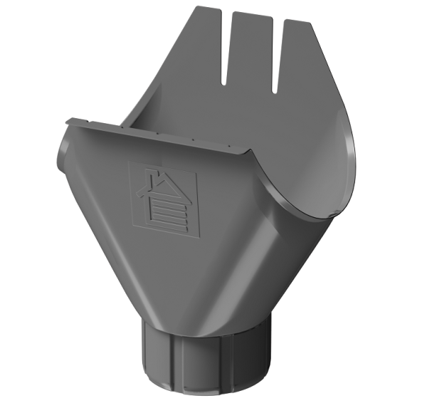 Воронка желоба D125 Döcke STAL PREMIUM Графит, (RAL 7024) купить в Уссурийске