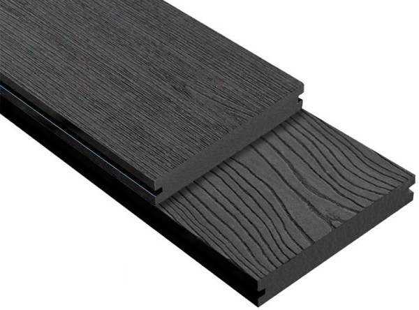 Террасная доска ДПК Outdoor 3D полнотелая STORM/OCEAN BLACK черная купить в Уссурийске