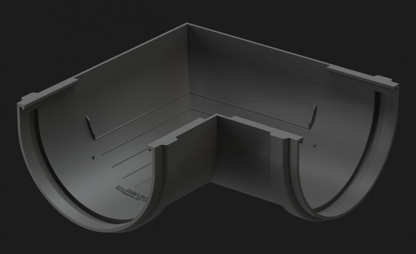 Угол желоба универсал 90˚ Docke Premium ПВХ - Графит купить в Уссурийске