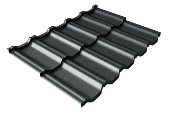 Металлочерепица модульная Квинта Uno Grand Line c 3D резом 0,5 Satin RAL 7016 антрацитово-серый купить в Уссурийске