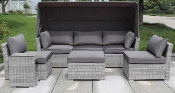 Диван-Трансформер AFINA плетеный из иск. ротанга AFM-320G Grey купить в Уссурийске
