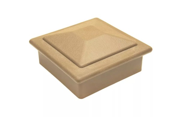 Крышка верхняя фигурная ПВХ для столба Deckart 100х100 Орех купить в Уссурийске