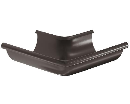 Водосток Aquasistem, система 125x90 -  Угол желоба, наружный 90° RR 32 Тёмно Коричневый купить в Уссурийске