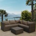 Комплект мебели AFINA плетеной из иск. ротанга YR825A Brown/Beige купить в Уссурийске