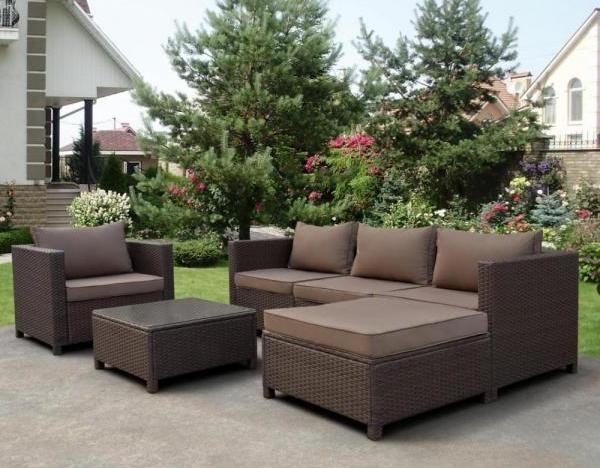 Комплект мебели AFINA плетеной из иск. ротанга YR821A Brown/Beige купить в Уссурийске