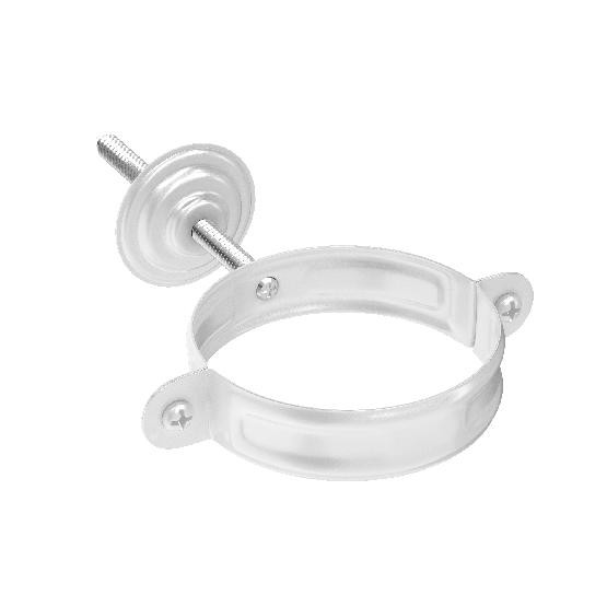 Водосток Aquasistem, система 125x90 - Комплект крепления трубы RAL 9003 Белый купить в Уссурийске