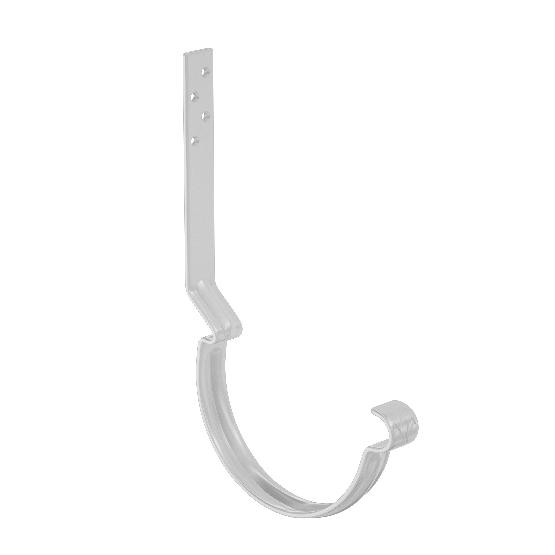 Водосток Aquasistem, система 125x90 - Крюк крепления желоба длинный RAL 9003 Белый купить в Уссурийске