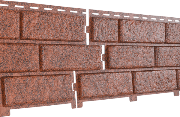 Фасадная панель Ю-Пласт Стоун Хаус Кирпич Красный купить в Уссурийске