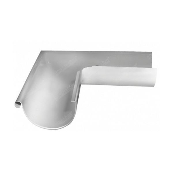 Водосток Grand Line 150x100 – Угол наружный 90° RAL 9003 купить в Уссурийске