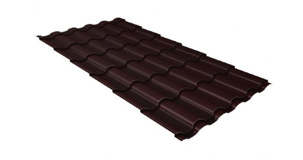 Металлочерепица кредо 0,5 Satin RAL 8017 шоколад купить в Уссурийске
