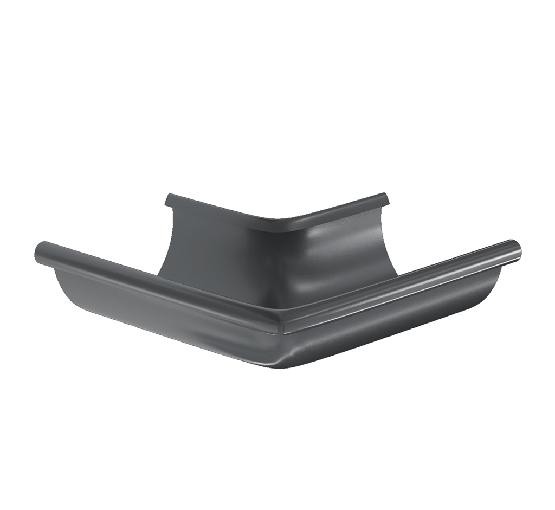 Водосток Aquasistem, система 150/100 -  Угол желоба, наружный 90° RAL 7024 Тёмно-серый купить в Уссурийске