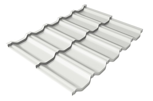 Металлочерепица модульная Квинта Uno Grand Line c 3D резом 0,5 Satin RAL 9003 сигнальный белый купить в Уссурийске