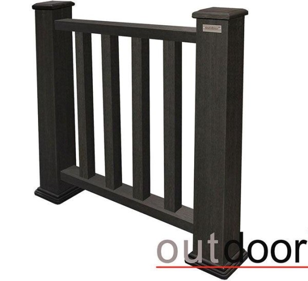 Ограждение из ДПК Outdoor Классик 3D STORM чёрный купить в Уссурийске