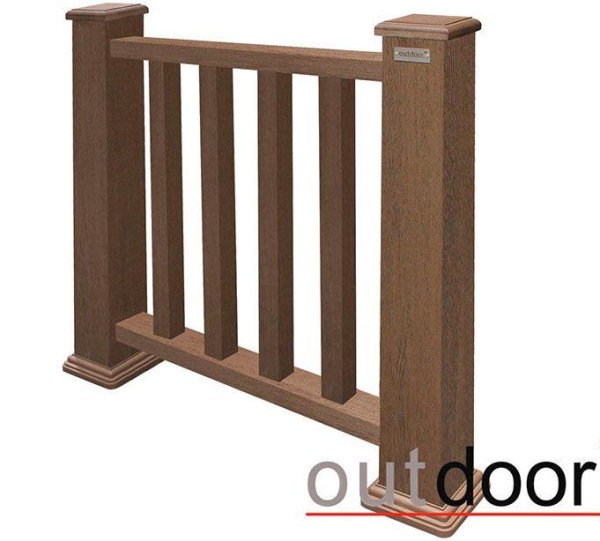 Ограждение из ДПК Outdoor Классик 3D STORM коричневый микс купить в Уссурийске