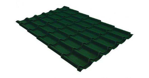 Металлочерепица классик GL 0,5 Velur20 RAL 6005 зеленый мох купить в Уссурийске