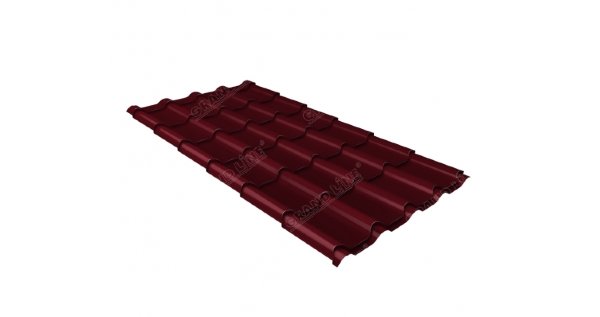 Металлочерепица камея 0,5 Satin RAL 3005 красное вино купить в Уссурийске