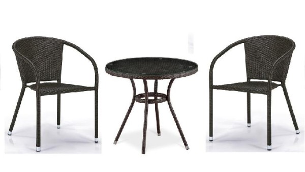 Комплект плетеной мебели AFINA из иск. ротанга Асоль-7 T282ANT/Y137C-W53 Brown 2Pcs купить в Уссурийске