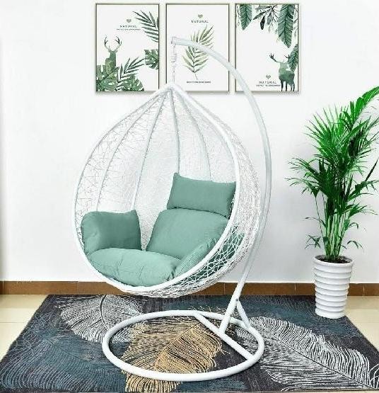 Кресло Подвесное из искусственного ротанга AFM-168A-XL White/Green купить в Уссурийске