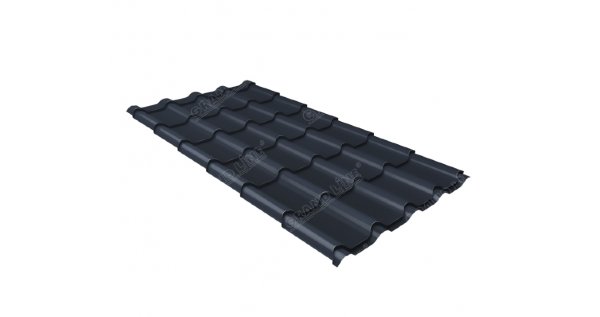Металлочерепица камея 0,5 Satin RAL 7024 мокрый асфальт купить в Уссурийске