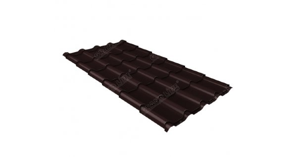 Металлочерепица камея 0,5 Satin RAL 8017 шоколад купить в Уссурийске