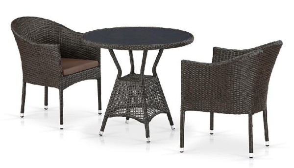 Комплект плетеной мебели AFINA из иск. ротанга T707ANS/Y350-W53 Brown 2Pcs купить в Уссурийске