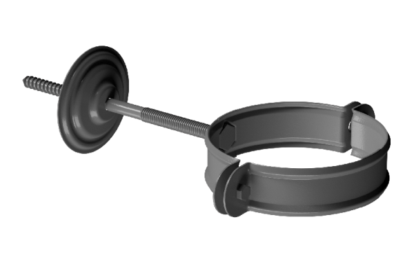 Хомут трубы D90 Döcke STAL PREMIUM Графит, (RAL 7024) купить в Уссурийске