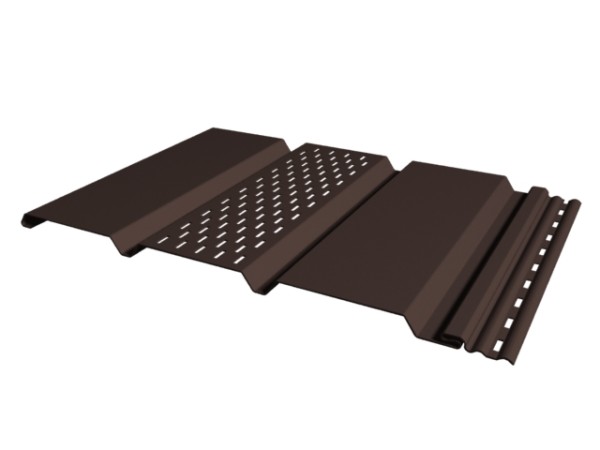 Софит к сайдингу ПЕРФОРАЦИЯ ПО ЦЕНТРУ TECOS ТЁМНЫЙ-КАШТАН купить в Уссурийске