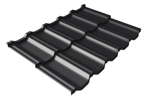 Металлочерепица модульная Квинта Uno Grand Line c 3D резом 0,5 Satin Мatt RAL 9005 черный купить в Уссурийске