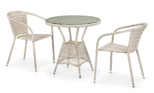Комплект плетеной мебели AFINA из иск. ротанга T705ANT/Y137C-W85 Latte 2Pcs купить в Уссурийске