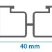 Лага алюминиевая KRONEX 40x15x3000 мм опорная Slim купить в Уссурийске