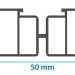 Лага алюминиевая KRONEX 50x25x3000 мм несущая купить в Уссурийске
