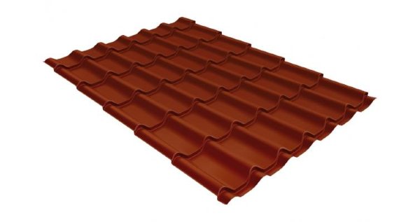 Металлочерепица классик GL 0,5 Velur20 RAL 8004 терракота купить в Уссурийске