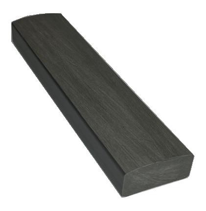 Лавочный брус Ecodecking Некст полнотелый брашированный 70х35 графит купить в Уссурийске
