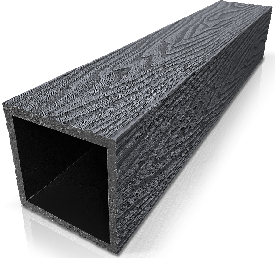 Столб ДПК 3D GardenParkett фактура дерева Графит купить в Уссурийске
