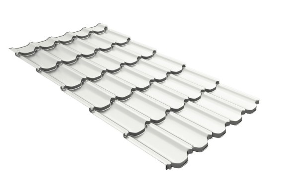 Металлочерепица квинта плюс с 3D резом 0,5 Satin RAL 9003 сигнальный белый купить в Уссурийске