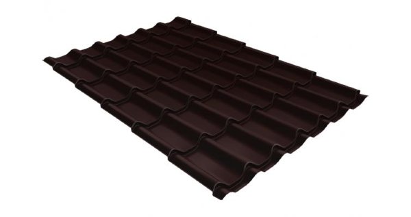 Металлочерепица классик 0,5 Satin RAL 8017 шоколад купить в Уссурийске