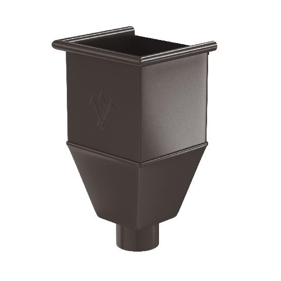 Водосток Aquasistem, система 125x90 - Воронка_водосборная удлиненая RR 32 Тёмно-Коричневый купить в Уссурийске