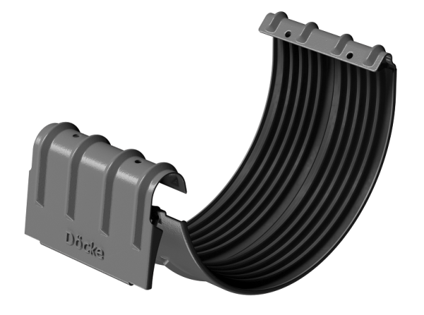 Соединитель желобов D125 Döcke STAL PREMIUM Графит, (RAL 7024) купить в Уссурийске