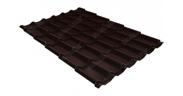Металлочерепица классик GL 0,5 Quarzit RAL 8017 шоколад Metallic купить в Уссурийске