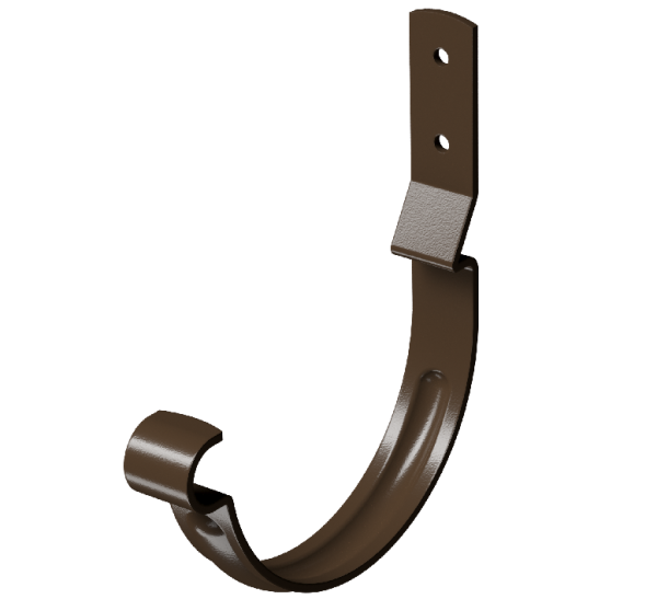 Карнизный крюк короткий (гнутый) D125 Döcke STAL PREMIUM Каштан, (RAL 8017) купить в Уссурийске