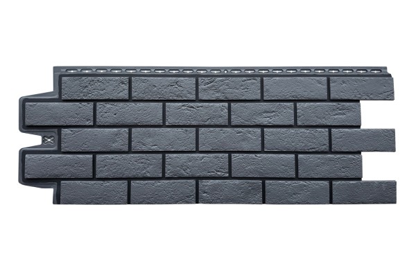 ФП Grand Line состаренный кирпич премиум Графит (шов RAL 9005) купить в Уссурийске