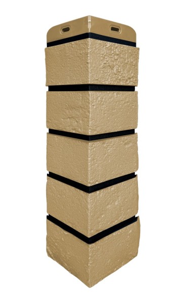 Угол Grand Line состаренный кирпич премиум Песочный (шов RAL 9005) купить в Уссурийске