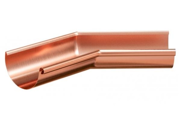 Водосток Aquasistem, система 150/100 - Угол желоба внутренний медный 135° купить в Уссурийске