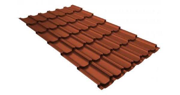 Металлочерепица квинта плюс 0,5 GreenCoat Pural RR 750 кирпично-красный (RAL 8004 терракота) купить в Уссурийске